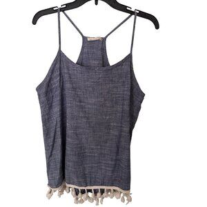Twenty Second Blue Fringe Tank Size L
